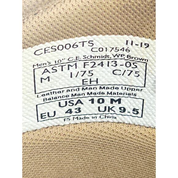 Schmidt Waterproof Steel Toe Leather Western Work Boots Men's 10 M 43 Brown - Picture 9 of 12